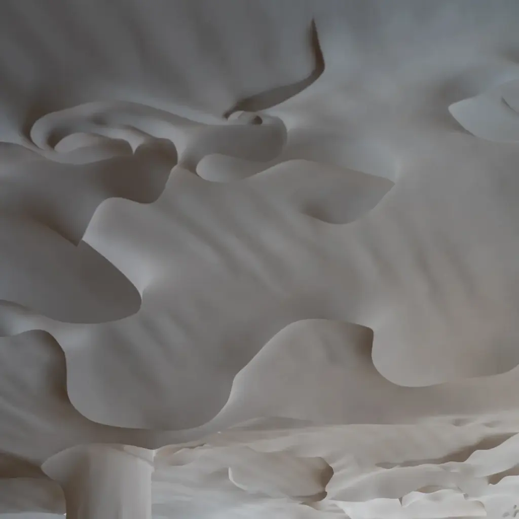 Undulating plaster ceiling of Gaudí's Casa Milà (La Pedrera)