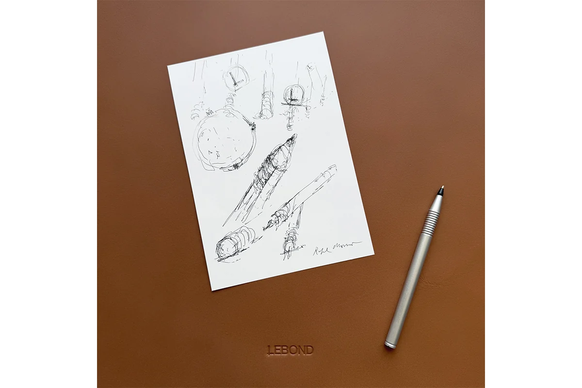 Lebond brown leather desk pad view 2