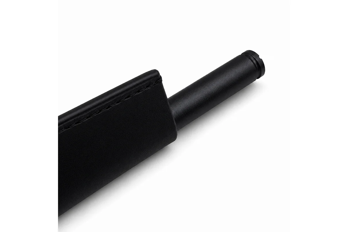 Lebond Moneo Pen Black Edition in its handmade black leather sleeve