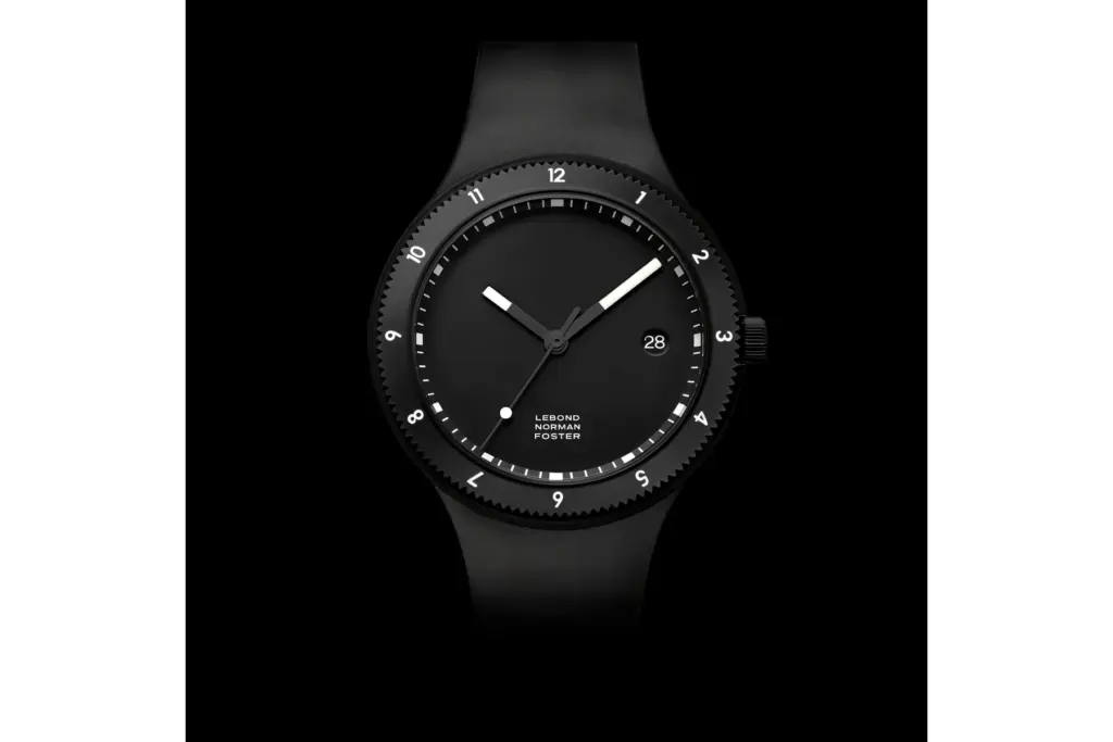 Lebond Norman Foster Black Edition with matte black lacquered dial
