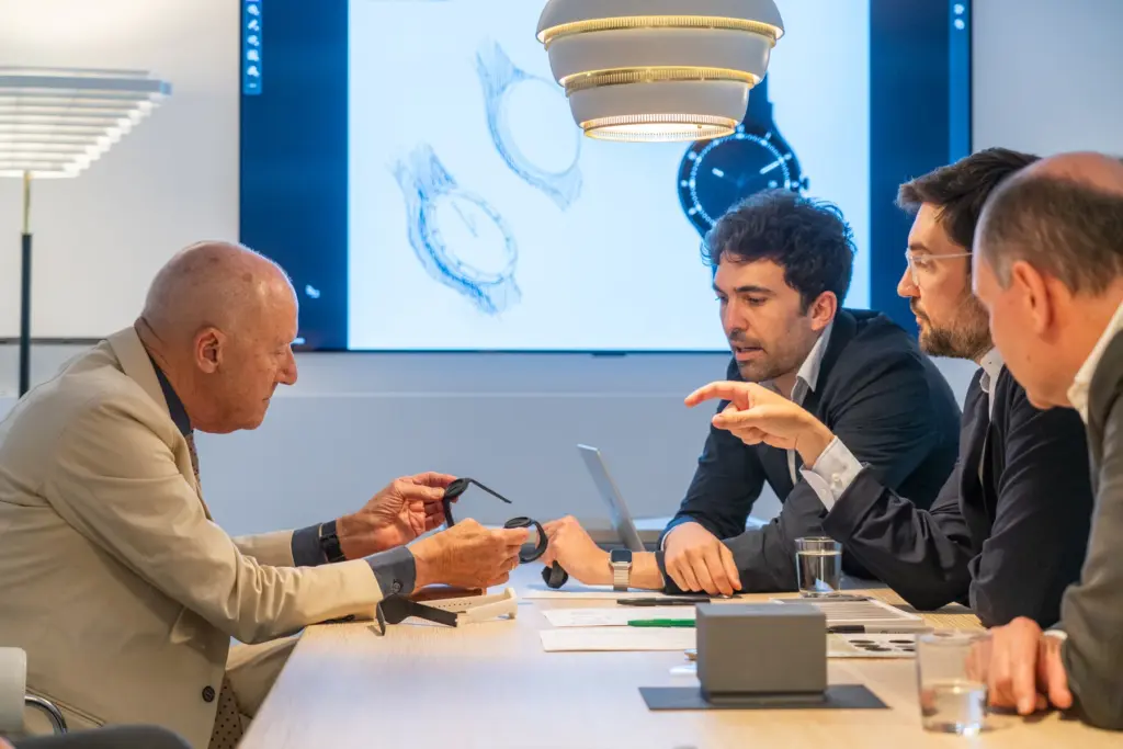 Design meeting at the Norman Foster Foundation for the Lebond watch
