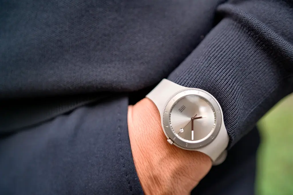 Lebond Norman Foster Natural Titanium Edition wrist shot
