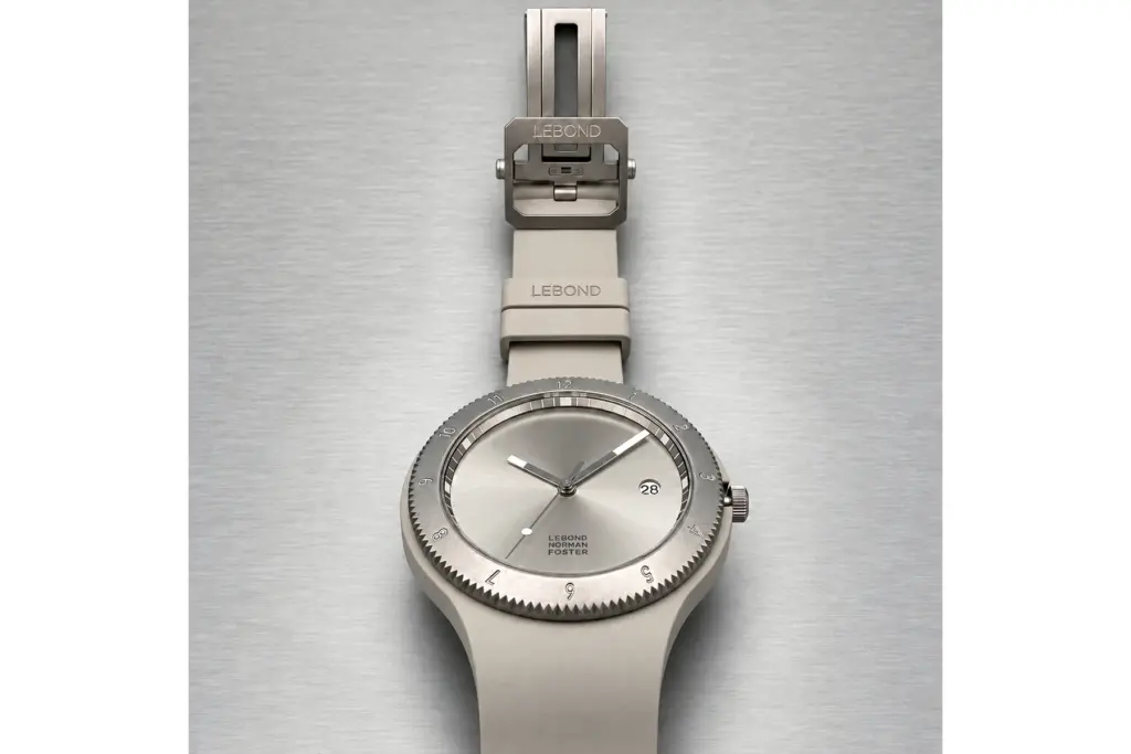 Lebond Norman Foster Natural Titanium Edition with sunray brushed dial